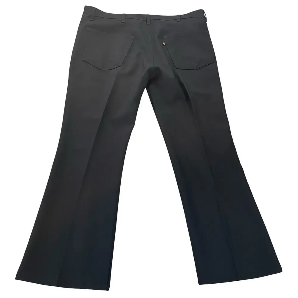 Levi's 517 Bootcut Pants Mens 42x30 Navy Vintage Polyester Western Dress Pants